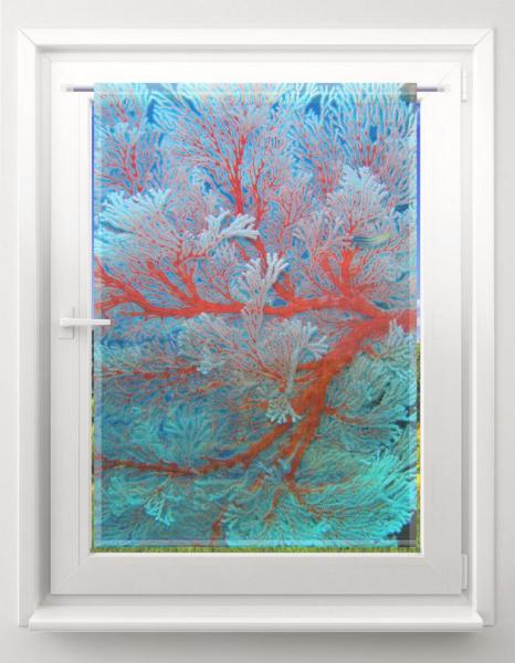 Scheibenhänger Meermomente blue rechteckig Gardine mit Druck